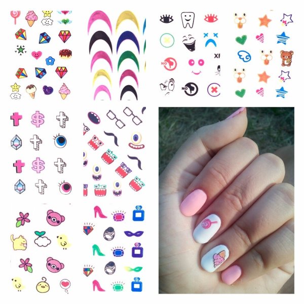 Маленькие Стикеры для маникюра