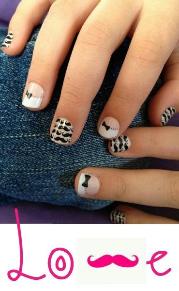 Детский маникюр на коротких ногтях