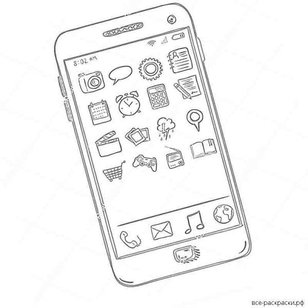 Раскраска айфон
