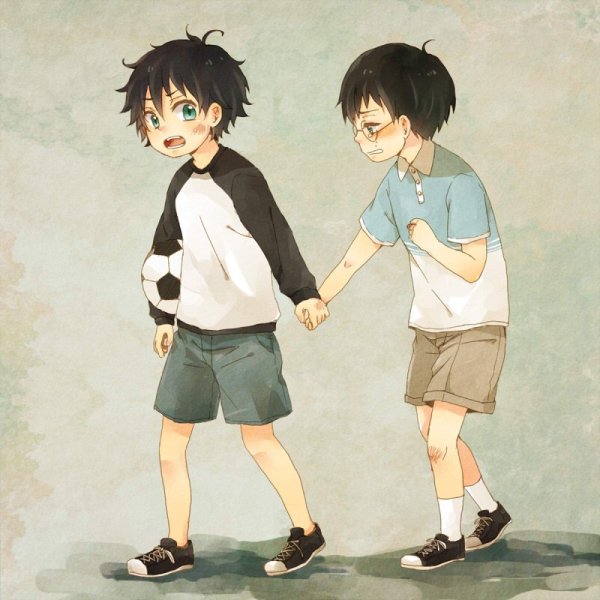 Рин и Юкио в детстве