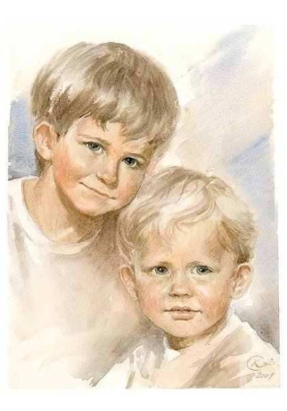 Картина два мальчика
