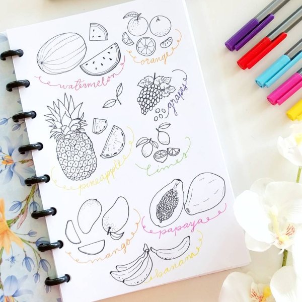 Идеи для рисования в ежедневнике