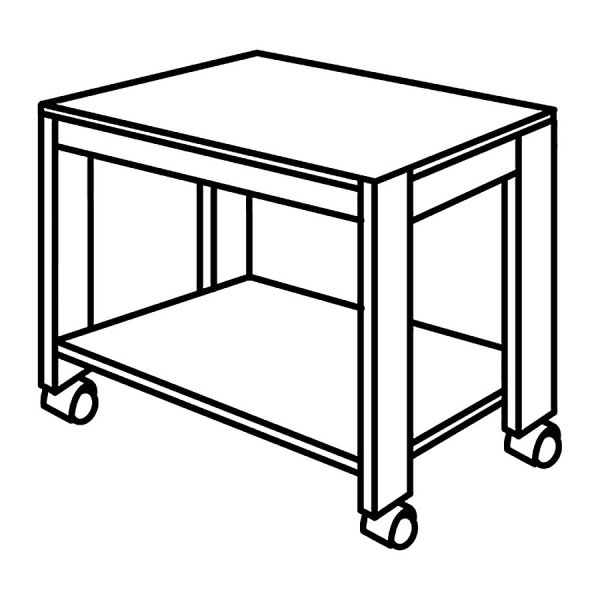 Нарисованный объемный стол