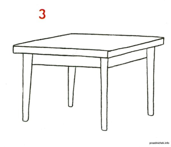 Стол рисовать