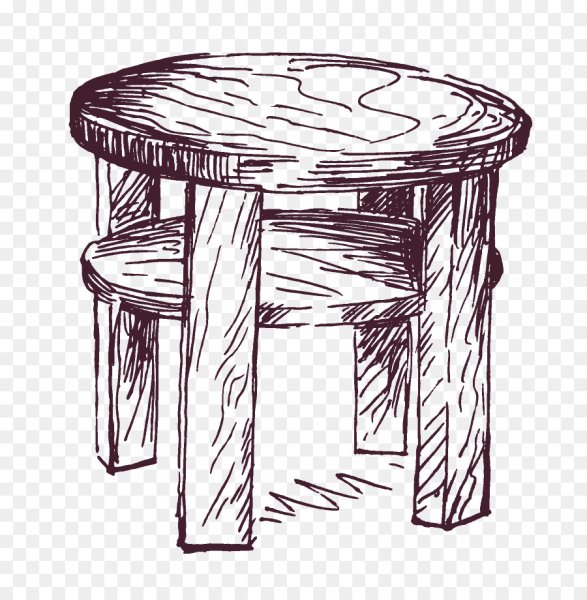 Журнальный столик карандашом