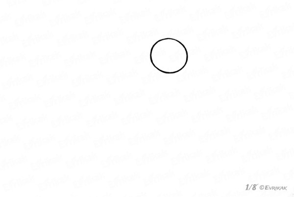 Маленький круг на белом фоне