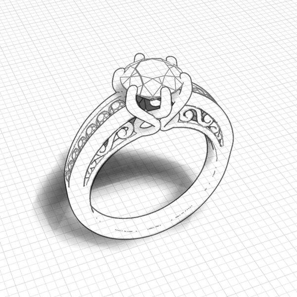 Кольцо карандашом