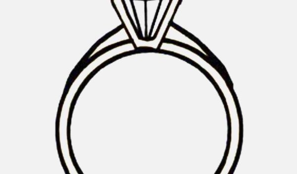 Раскраска кольцо с бриллиантом