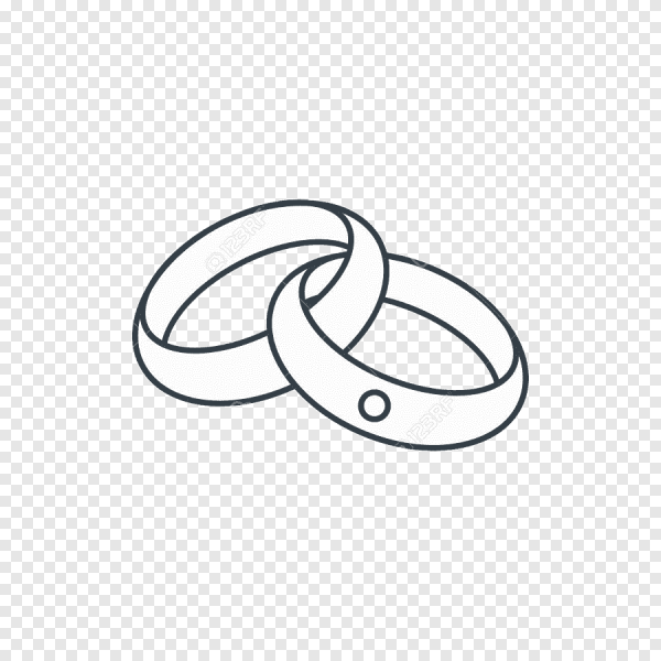 Раскраска Свадебные кольца