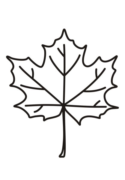Лист клена раскраска