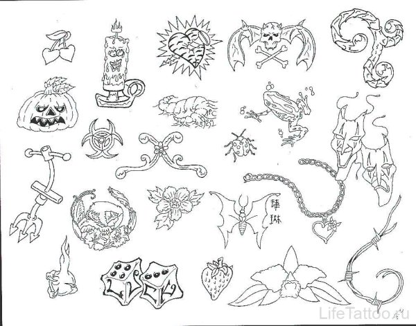 Контурные Татуировки маленькие