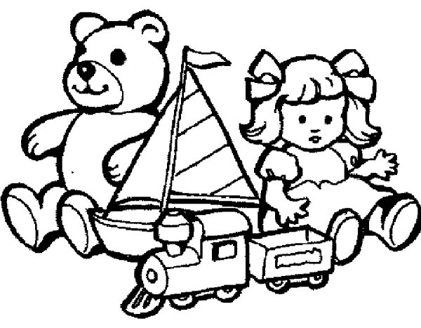 Раскраска. Игрушки