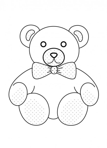 Медвежонок раскраска для малышей