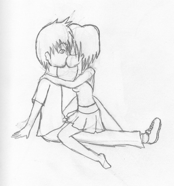 Рисунки для срисовки аниме пары