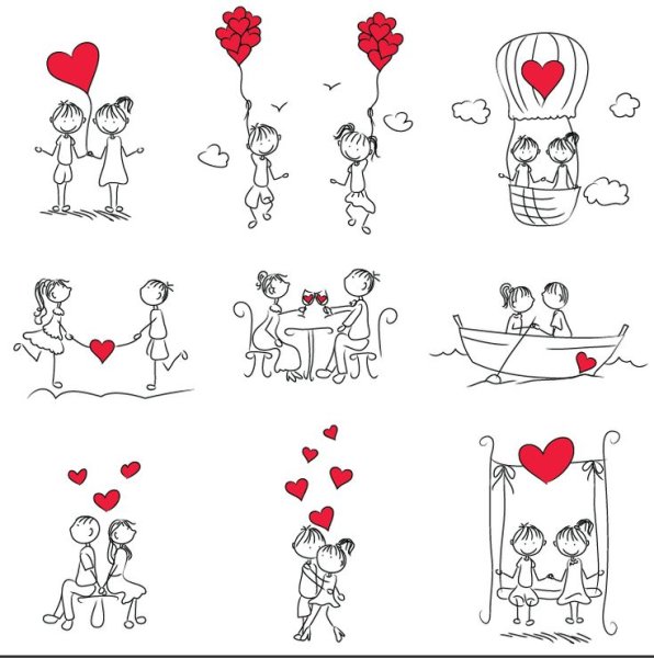 Человечек с сердечком