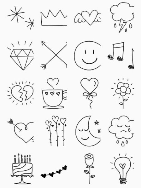 Рисунки лёгкие мальенкие