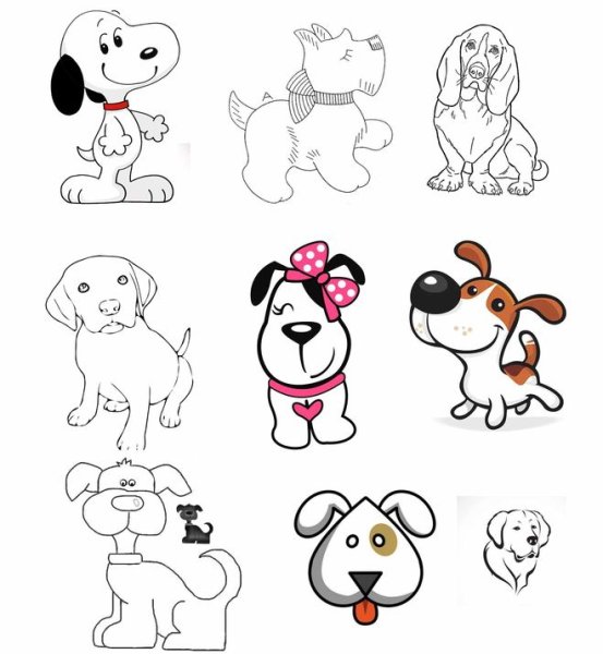 Маленькие рисунки собачек