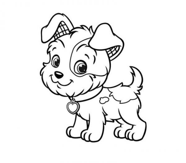Раскраска собачка