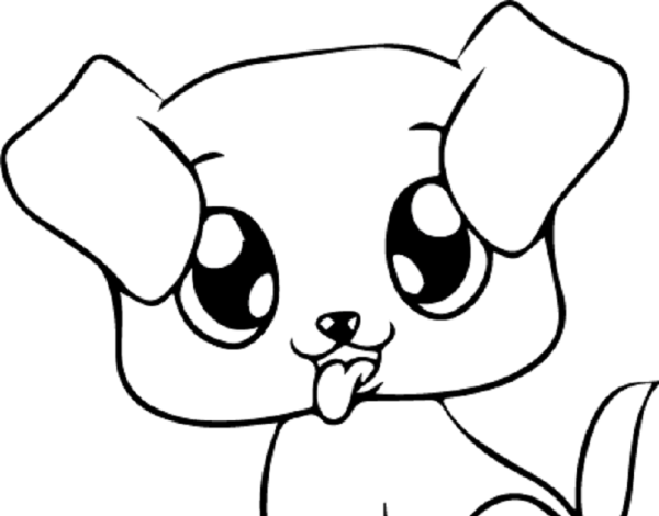 Маленькие рисунки для срисовки собаки