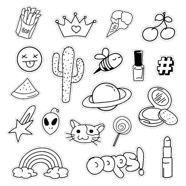 Раскраски Стикеры