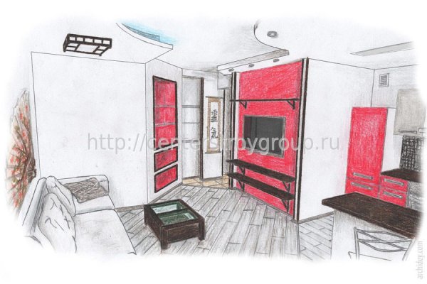 Нарисовать квартиру студию