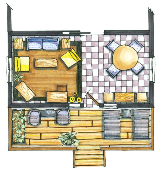 Интерьерный скетч планировка