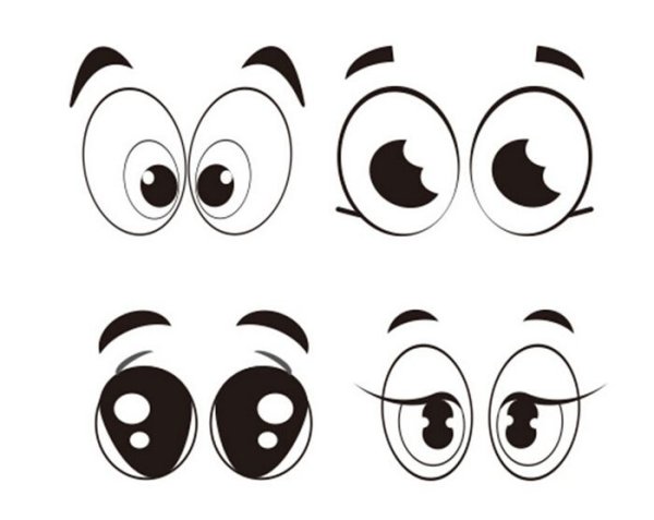 Трафареты глаз для поделок