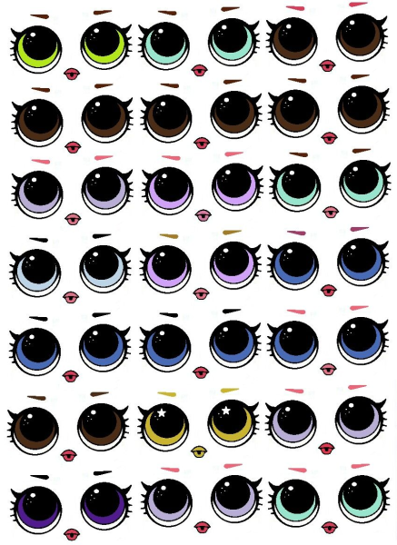 Мультяшные глазки куклы