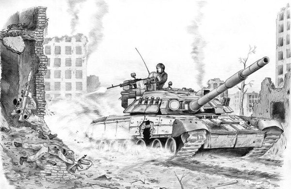 Рисунок на военную тему карандашом