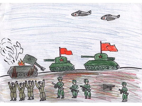 Рисунок про войну легкий