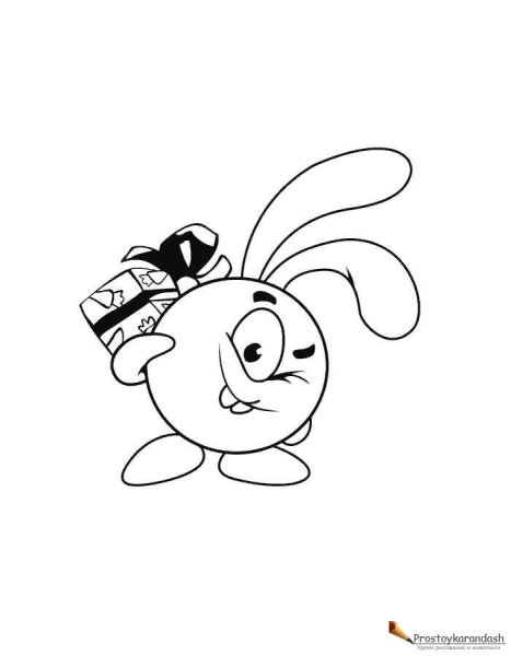 Раскраска Смешарики Крош