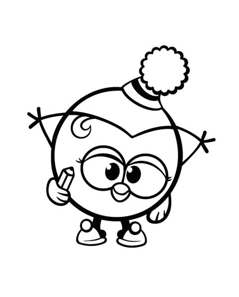 Раскраска Смешарики Малышарики