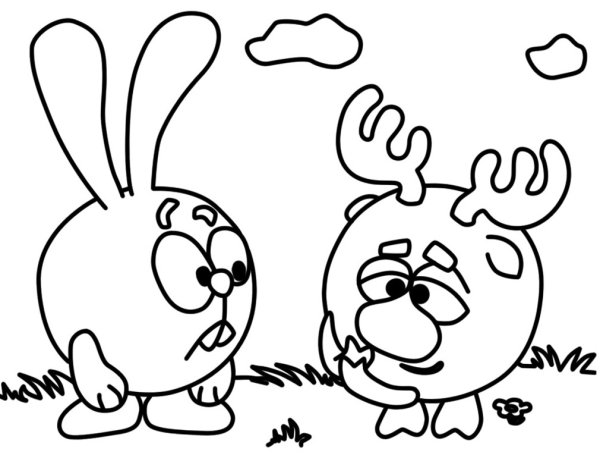 Крош раскраска