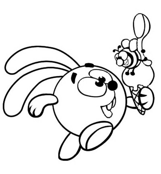 Крош из смешариков раскраска для детей