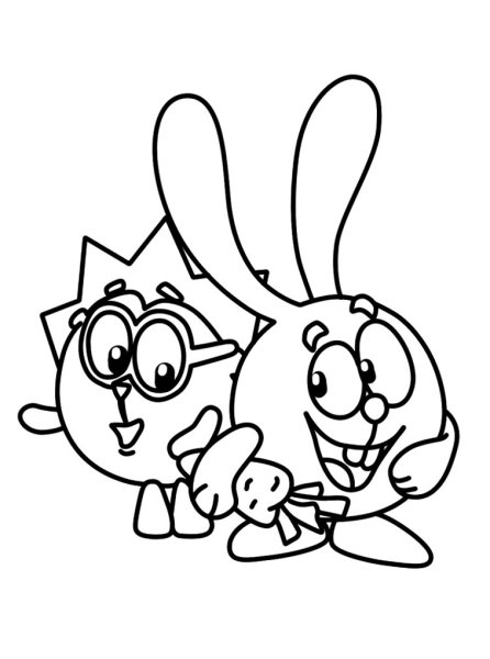 Раскраска Смешарики Малышарики