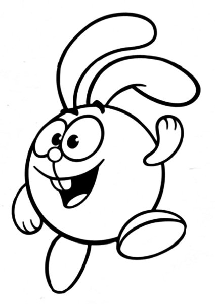 Смешарики раскраска для детей Крош