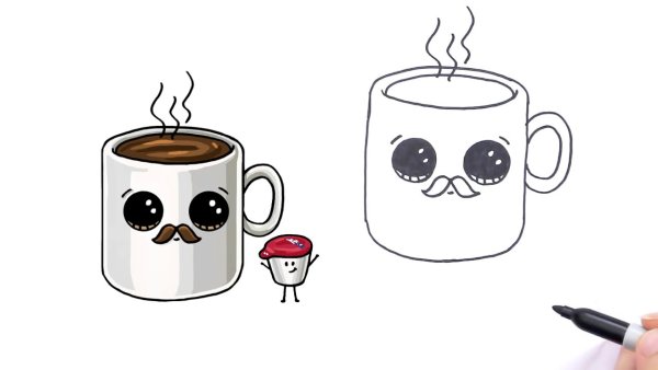 Кружки для срисовки милые