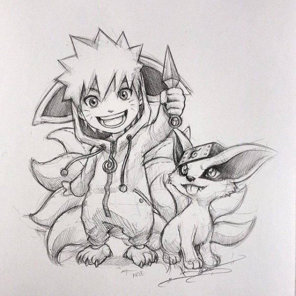 Раскраски из аниме Наруто курама