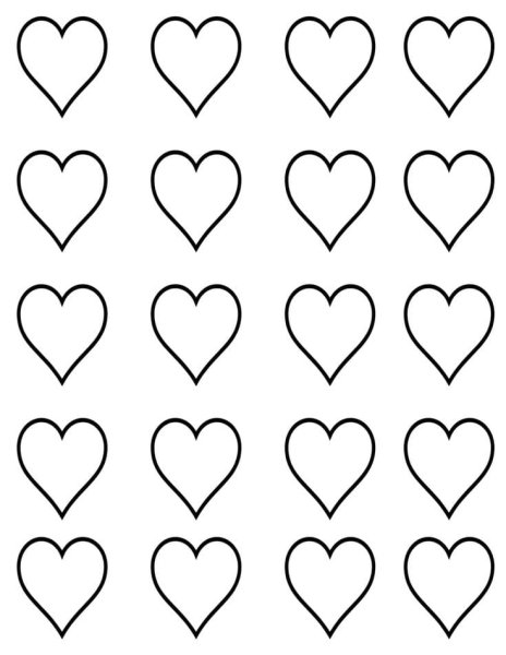 Сердечки разных размеров