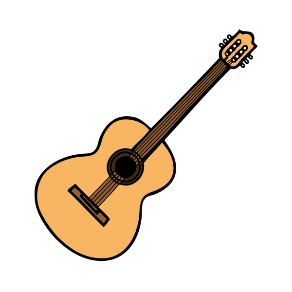 Нарисованная гитара маленькая