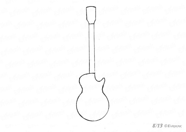 Поэтапное рисование гитары