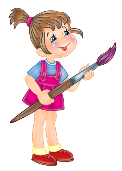 Ребенок с кисточкой