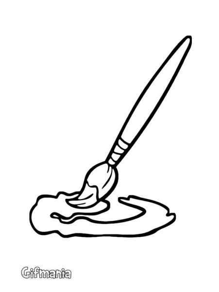 Кисточка раскраска для детей