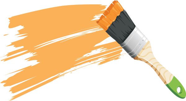 Краски с кисточкой