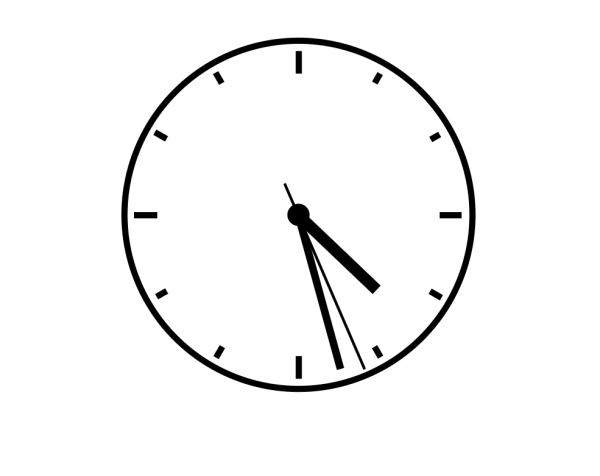 Схематическое изображение часов