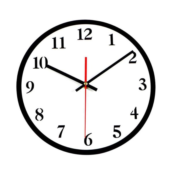 Часы черно белые