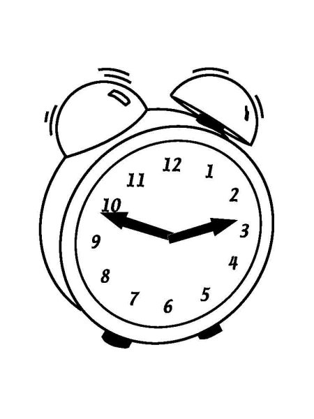 Часы раскраска