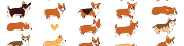 Корги сзади рисунок