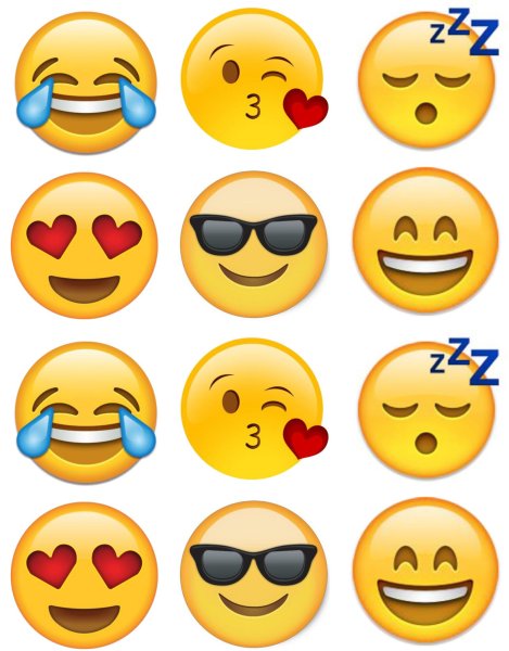 Смайлы для печати