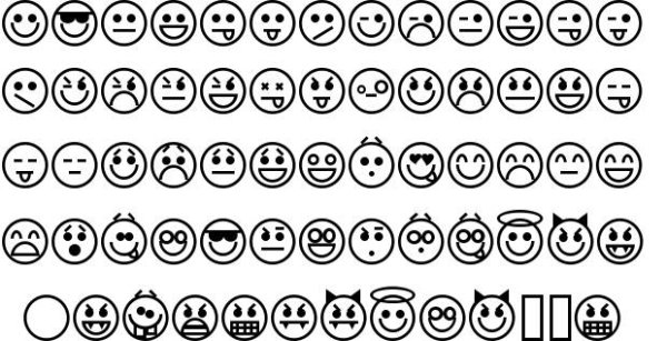 Раскраски для наклеек смайлики